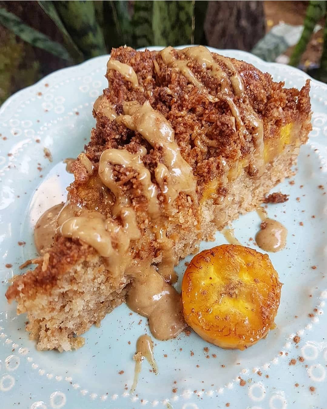 Receita de bolo crumble de banana André Nutrichef