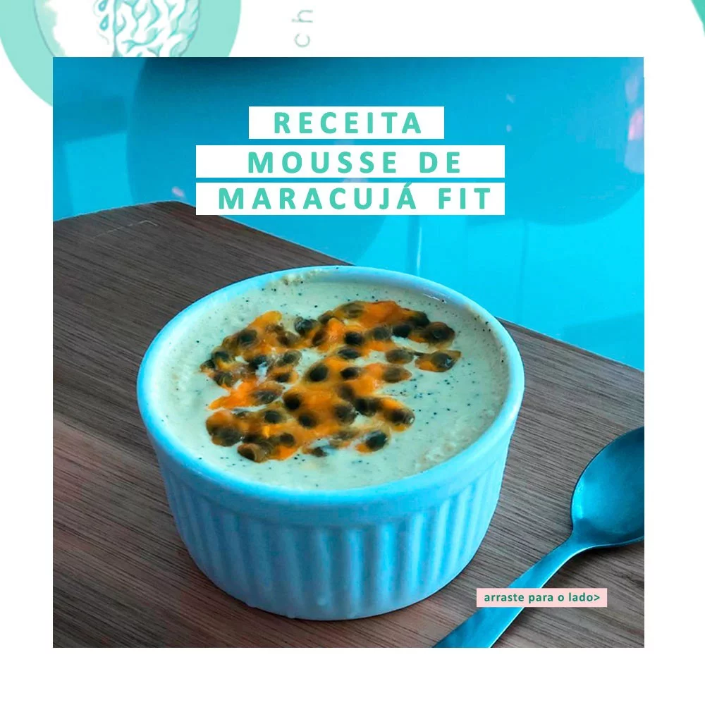 Mousse de maracujá fit com gelatina - Cardápio Saudável