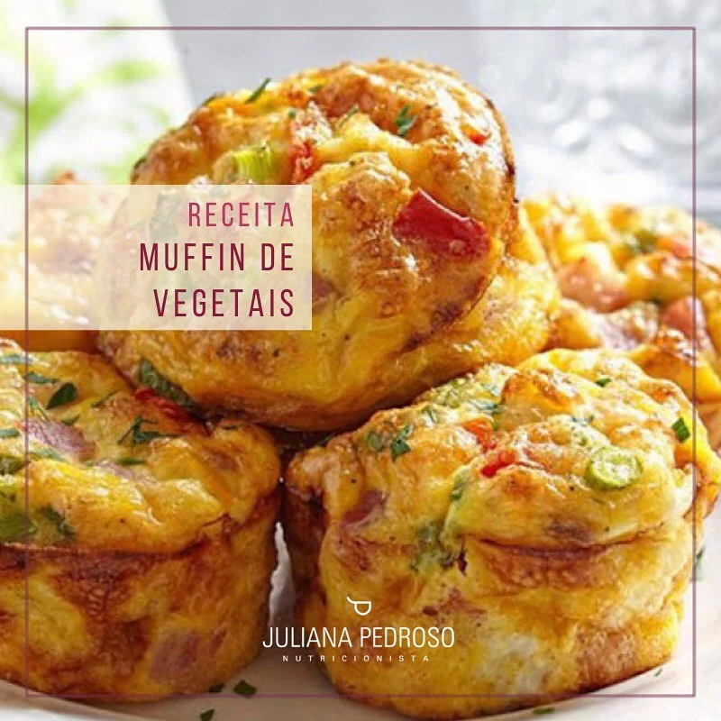 Muffin salgado de vegetais receita - Blog Cardápio Saudável