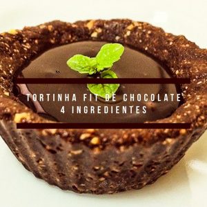 Receita tortinha fit de chocolate com avelãs - Cardápio Saudável