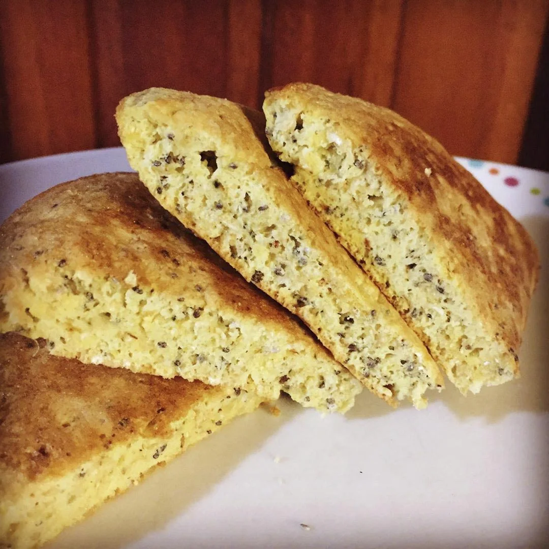 Pão de frigideira integral e proteico - Receita Rafaela Costa