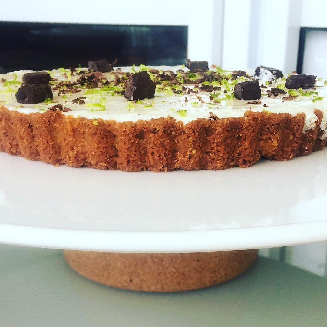 Receita de torta funcional de limao com chocolate