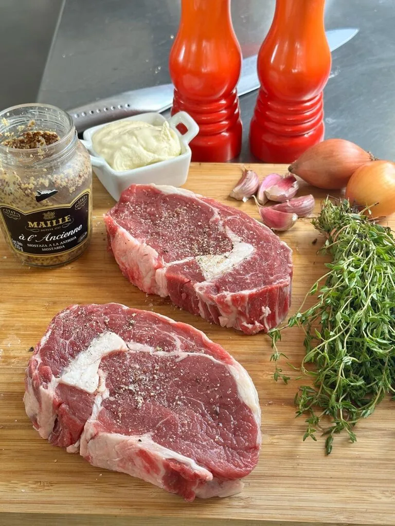 Ingredientes Entrecote com Molho Mostarda Dijon